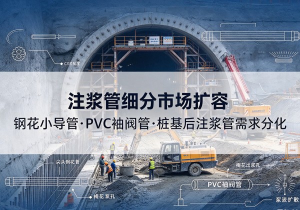 罗甸注浆管细分市场扩容，隧道钢花小导管、PVC 袖阀管、桩基后注浆管需求分化